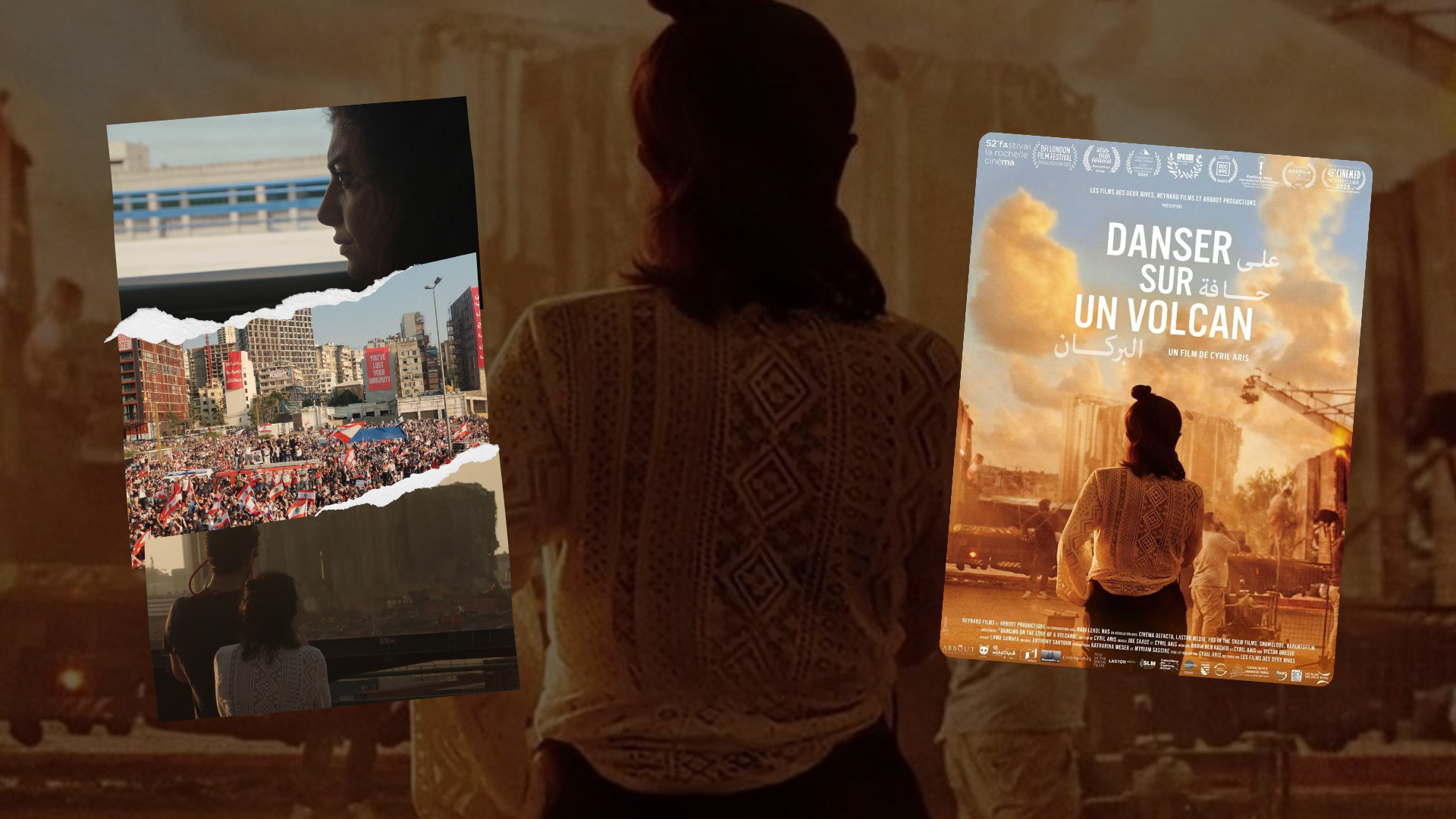 Montage de l'affiche du film, avec plusieurs images du film