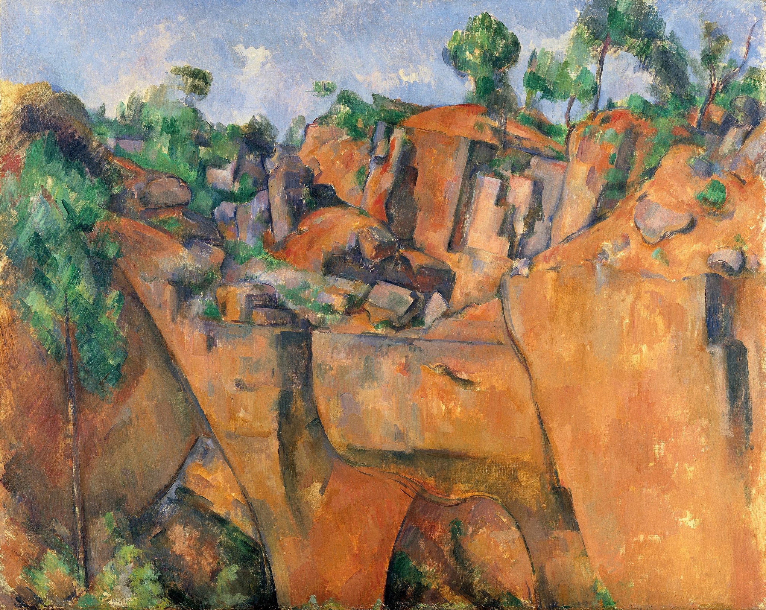 Peinture de la Carrière de Bibémus par Cézanne